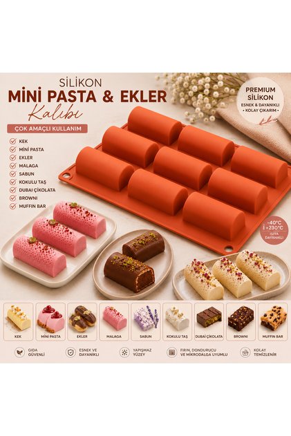Silicone Dubai Chocolate Mold, Inserts, Cake Mini Cake, Malaga, Soap, Scented Stone, Brown, Muffin, Bar