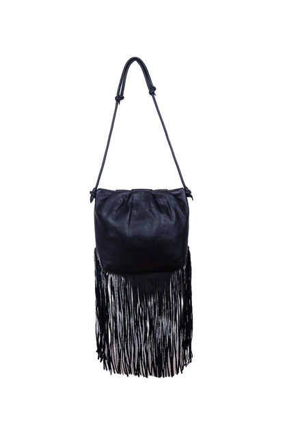 Black Leather Women's Crossbody Bag