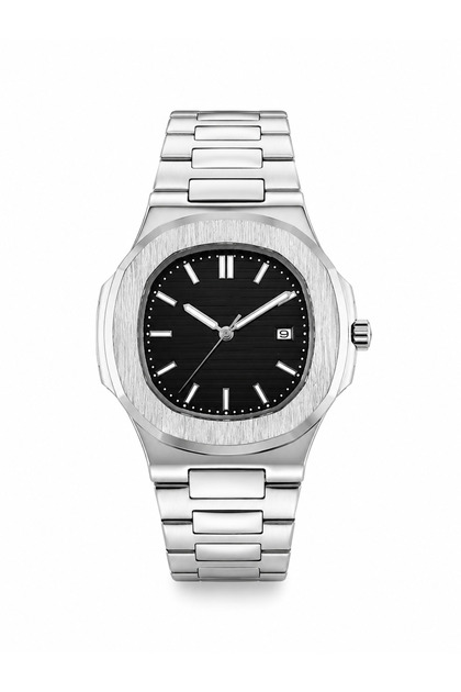 Square Model Equivalent Steel Men's Wristwatch-Men's Watch-Gift-Men's Watch with Calendar