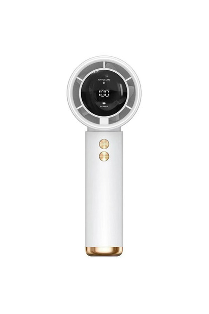 WHITE Mini Handheld Fan USB Fast Charging Portable Air Calculating Fan Mute Personal Highspeed Fan f