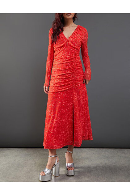 Rochie lunga, Rosu