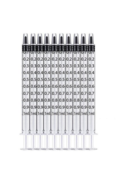10Pcs 100Pcs/10Pcs 1ml Bulk Laboratory Industrial Syringes, Suitable for Samplers, Glue Dispensers i