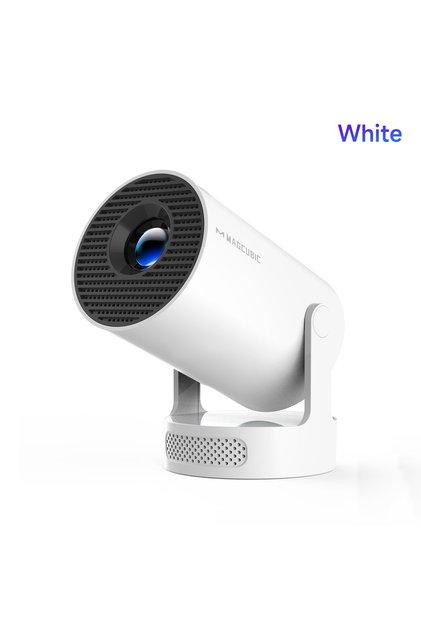 جهاز عرض Magcubic HY300 Pro الجديد باللون الأبيض من AU Plug يعمل بنظام Android 14 بدقة 8K و1280*720P HY300 Pro + شبكة Wi-Fi مزدوجة 290ANSI