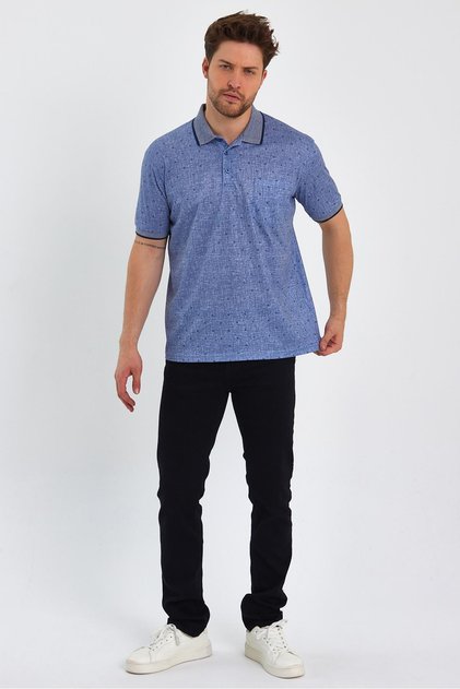 Polo Collar T-Shirt with Pockets in Merserized Fabric (1043)