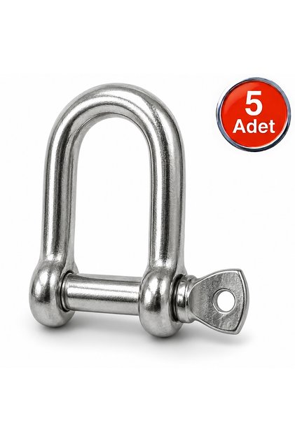 Salıncak 6mm Zincir Kilidi U Mapa Vidalı Bağlantı -5 Adet