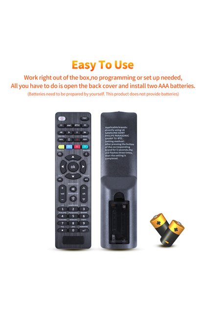 black Universal G006 TV Remote Repacement Control for and many brands