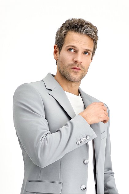 7 Drop Slim Fit Dar Kesim Mevsimlik Klasik Ceket