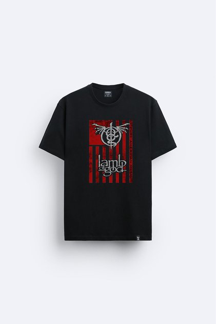 Lamb of God Printed Crew Neck Black T-Shirt T-Shirt