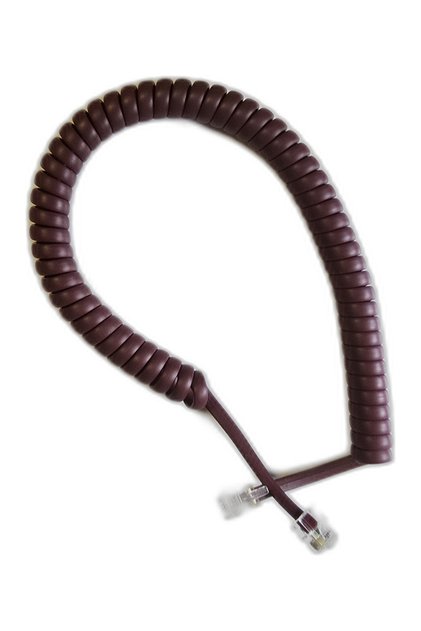 Spiral Telefon Ahize Kablosu - 1 Metre (Açılmış Boy) Esnek Yaylı Sabit Telefon Kablosu