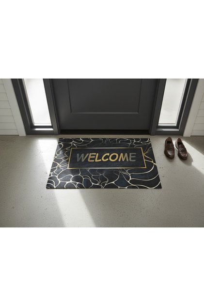 Decorative Digital Print Entrance and Door Mat - Washable Non-Slip Base