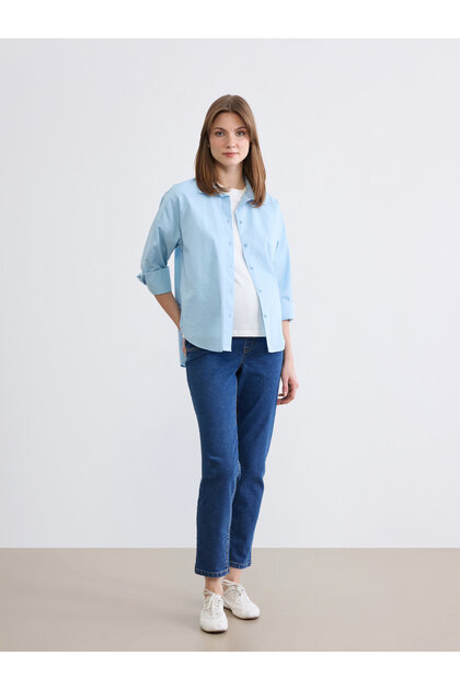 Mom Fit Maternity Jeans with Over Bump Panel