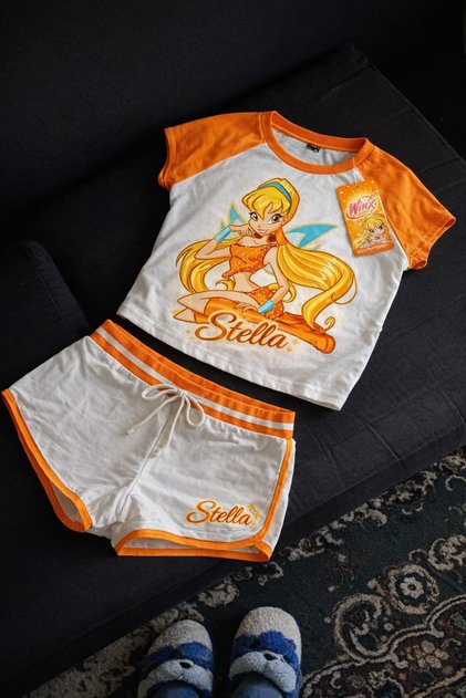 Winx Stella Turuncu Şort T-shirt Takım