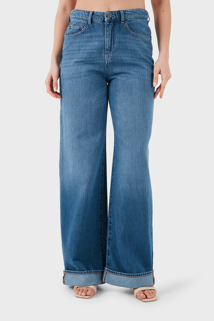 Cotton Relaxed Fit High Waist Jeans Denim Pants Ew000737 Af22225 Mb003