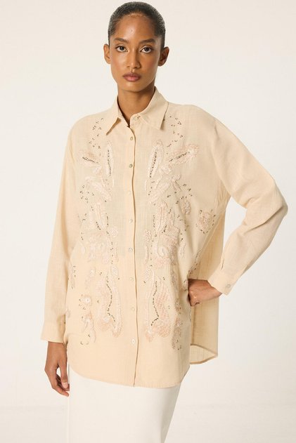 Oversize Shirt with Beading
