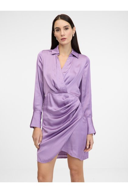 rochie scurtă mov deschis