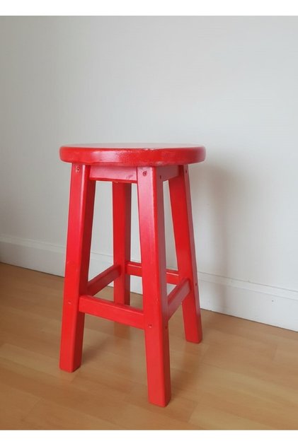 Ahşap Tabure 50 cm Yükseklik - Renk Seçenekli
