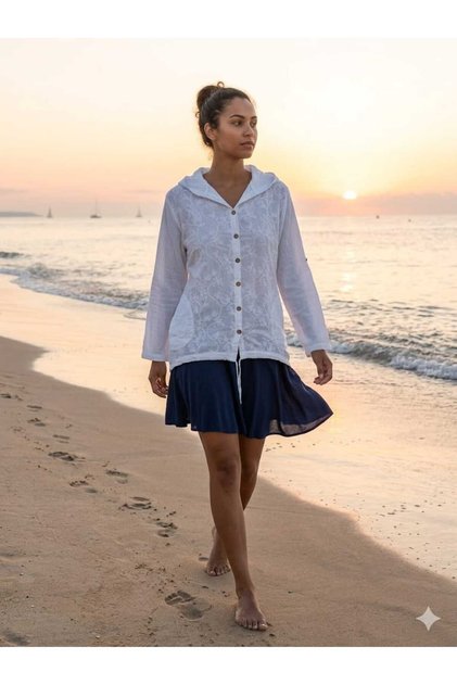 Muslin Hooded Blouse