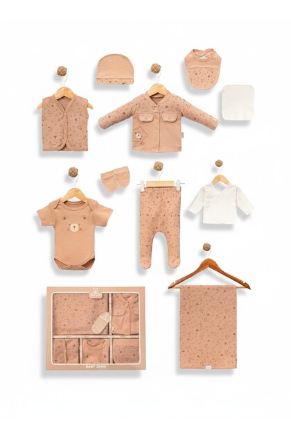 Newborn Baby Boy Hospital Release Set, Boxed Set of 10, 100% Cotton