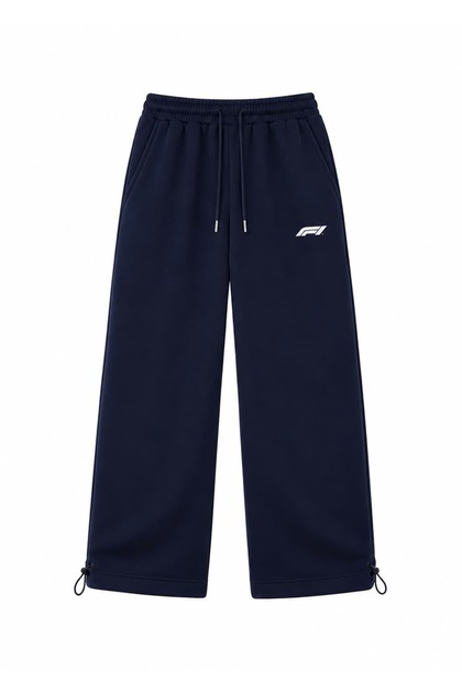 F1 Embroidered Adjustable Leg Baggy Sweatpants