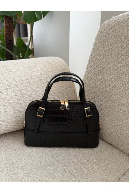 Crocodile Pattern Zippered Women's Handbag and Shoulder Bag