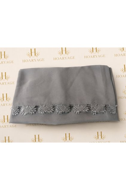 Handcrafted Needle Embroidered Prayer Cover Dowry Cover Mevlit Headscarf Crepe Fabric 145X75 cm