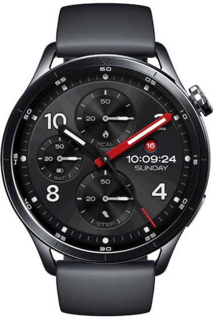 Ρολόι S5 Ανοξείδωτο Ατσάλι 46mm Αδιάβροχο με Αισθητήρα Καρδιακών Παλμών Ασημί