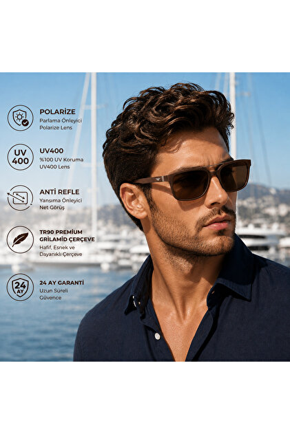 EXELİNE COL 150 Yeni Premium Seri Polarize Erkek Güneş Gözlüğü