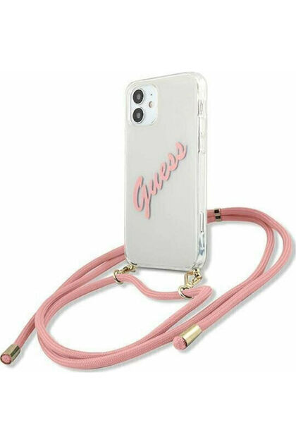 Ροζ Πλαστικό Πίσω Κάλυμμα με Vintage Γραφή (iPhone 12 mini) Κωδικός: GUHCP12SCRTVSPI
