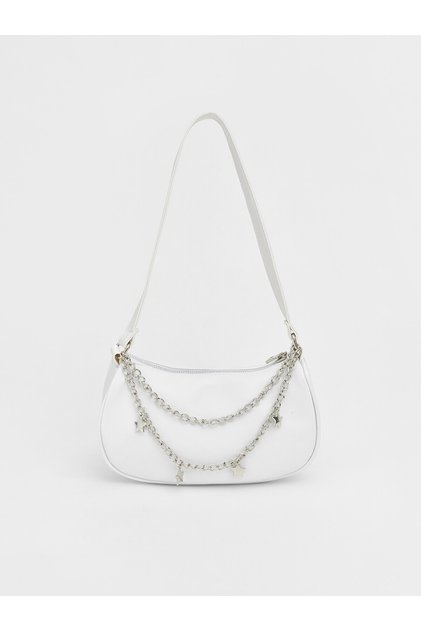 Ozmarka New Season Leather Look Chain Detailed Girls' Shoulder Bag