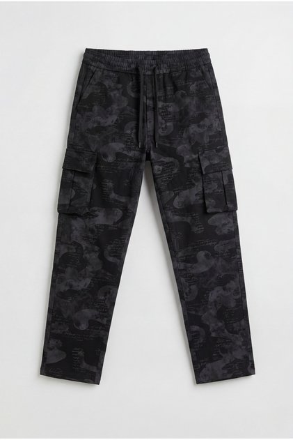 Camaflouge Printed Cargo Pants -Elasticated Waist