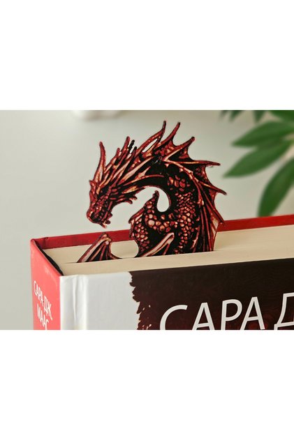 Kızıl Wyvern Ejderha Kitap Ayracı – 3D Baskı Fantastik Ejderha Temalı Ayraç