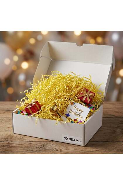 Yellow Thin Scrapbooking Paper 50 Gr Gift Packaging Filler Ornament Box Presentation Decoration Material