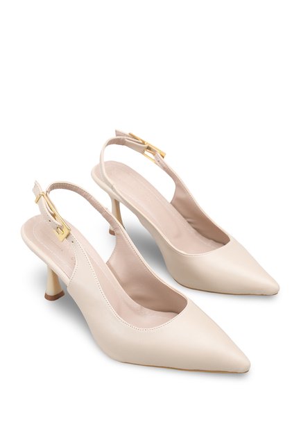 Theftrine Women's Pointed Toe Heeled Shoes 0012106 Skin Color