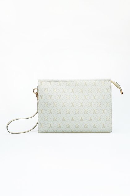 Zyn04 White Women's Printed Clutch Bag Stylish Portfolio Handbag Daily Use