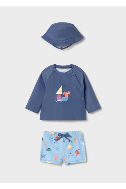 Newborn Baby Boy Uv Protection Swimsuit Set