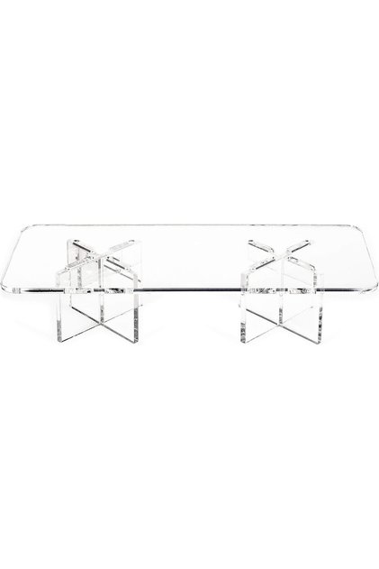Acrylic Rectangle Display Riser Stand 30 x 10 x 5 cm Clear Tabletop Showcase