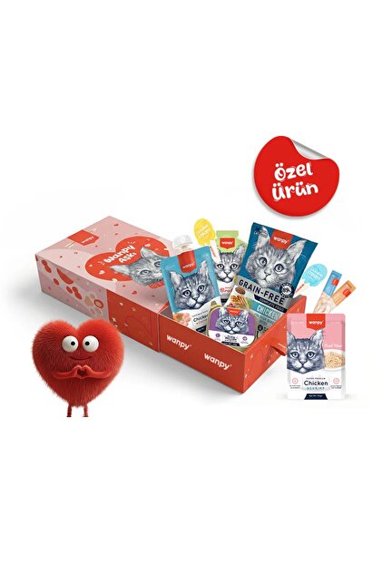 Kalp Kutu Seti Karışık Kedi Ödülü