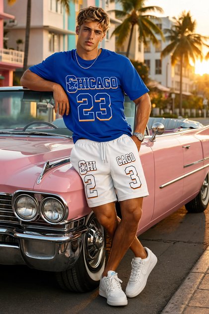 Men's 100% Cotton Oversize T-Shirt Shorts Set Streetwear Casual Summer Comfortable Fit