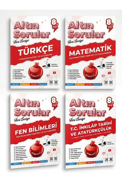 8.Sınıf Altın Sorular İleri Seviye Türkçe-Matematik-Fen Bilimleri-İnkılap Tarihi S