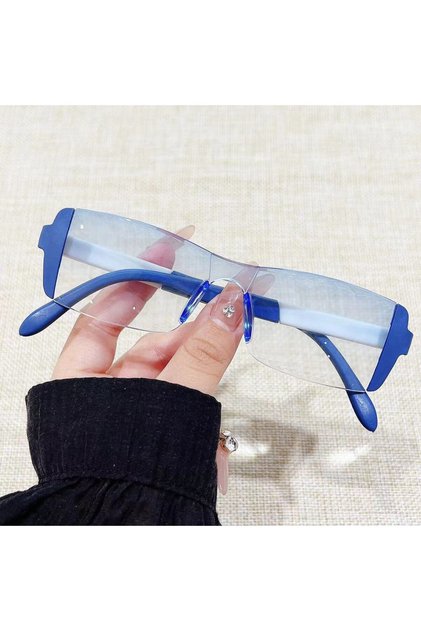 +250 Blue New Anti-blue Light Bifocals High-end Fashion Young Ultra-light Reading Glasses For The El