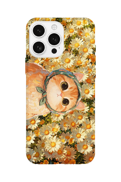 Printed Transparent Phone Case Compatible with iPhone 16 Pro | Collection: Kawaii Cat
