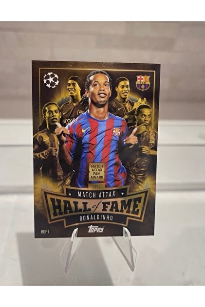 sharmonaカート Topps Match Attax 2025-26 Chrome Hall Of Fame Ronaldinho Barcelona
