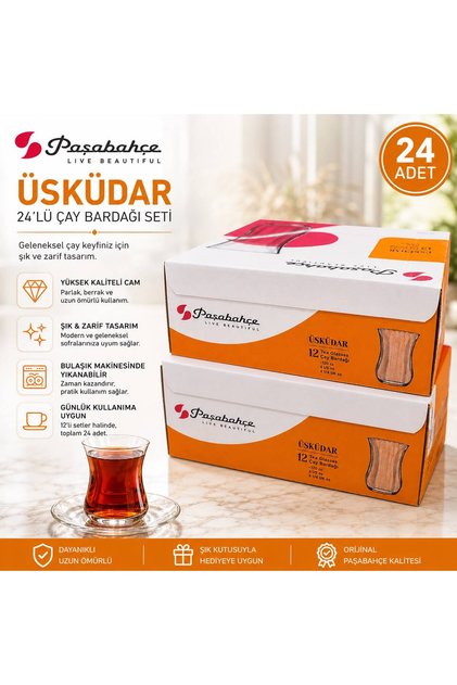 24 ADET ÇAY BARDAĞI 120 CC