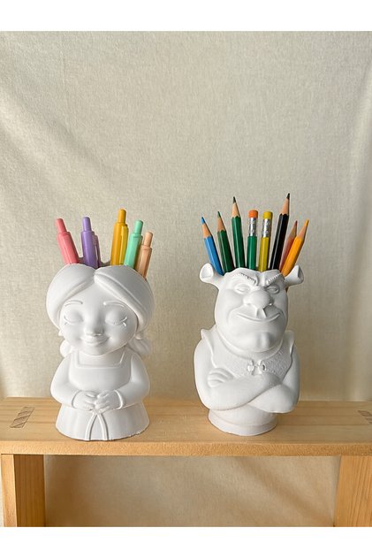 Shrek Fiona İkili Boyama Seti Boya ve Fırça Dahil Çocuk Aktivite Seti