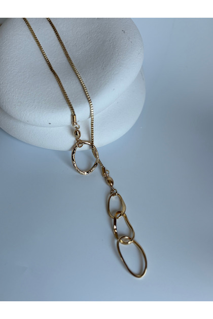 Gold Color Adjustable Necklace with Elevator Design