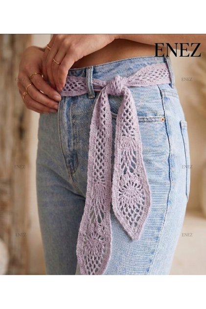 Women's Openwork Lace Knitted Belt Bohemian Style