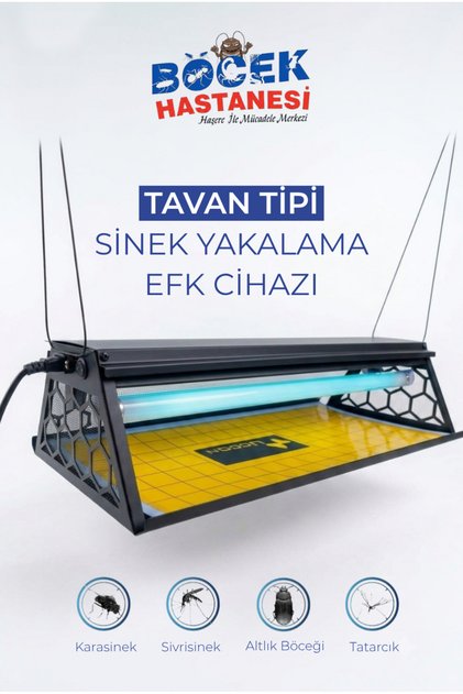 Sinek Yakalama Cihazı Tavan Tipi EFK Cihazı - Sinek Tutucu Yapışkan Hediyeli