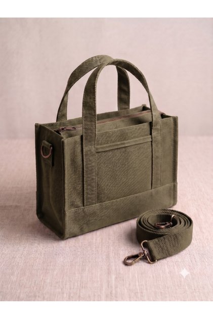 Mini Boy Kanvas Omuz Çantası Ayarlanabilir Omuz Askılı Suya Dayanıklı – 7146 bloom tote