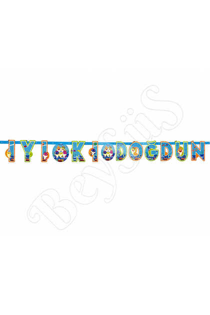 Baby Shark Themed Happy Birthday Banner