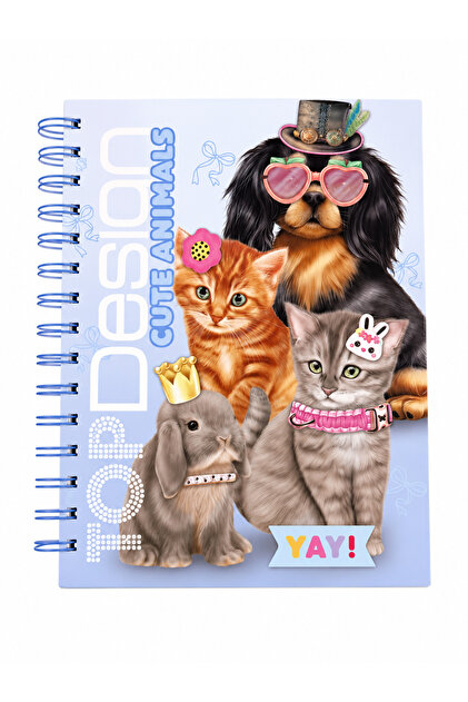 Cute Animals Sticker Kitabı – Sevimli Hayvanlar Çıkartma Defteri Mavi